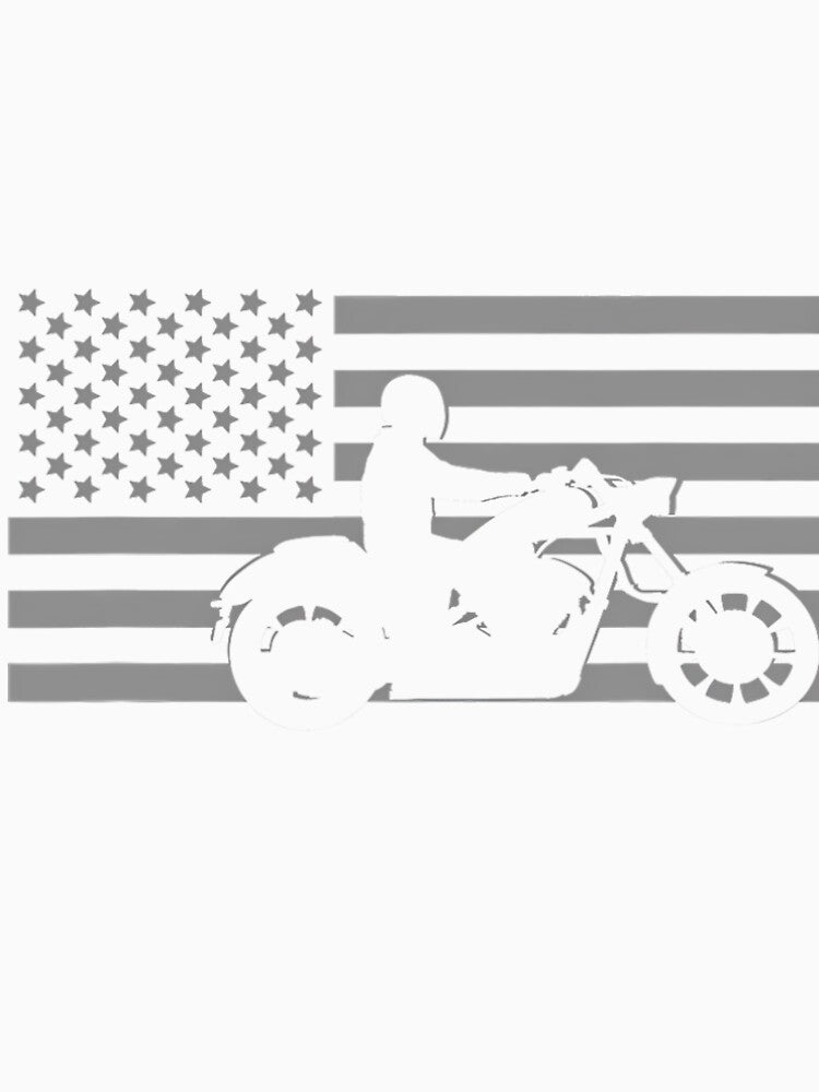American Flag Biker Motorcycle Short Sleeve by busjyrrsr40