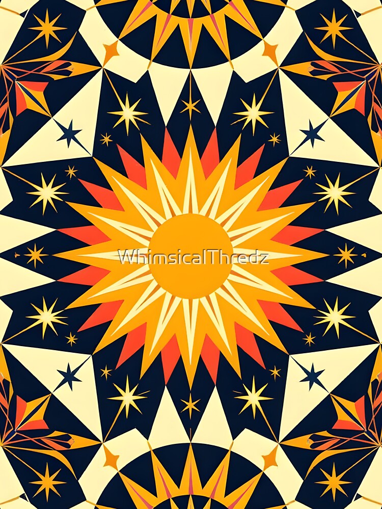 Solar + Lunar Harmony – Bauhaus-Inspired Sun and Moon Design by WhimsicalThredz