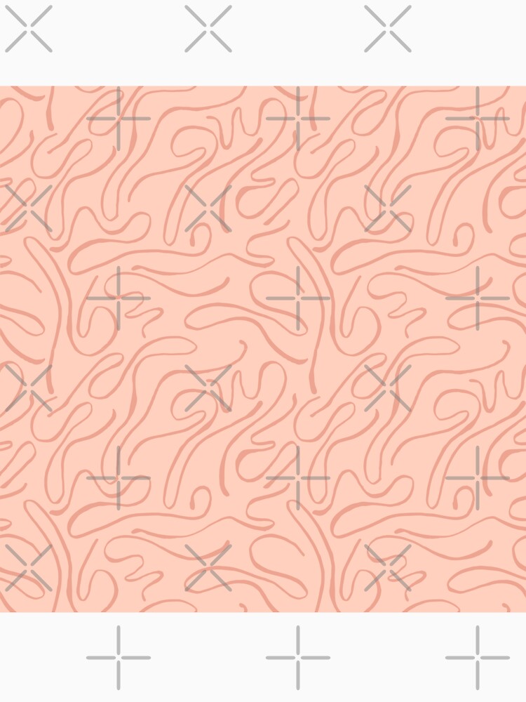 Peachy Paradise - Organic Swirly Brush Strokes in Peach by PeachyLitchi