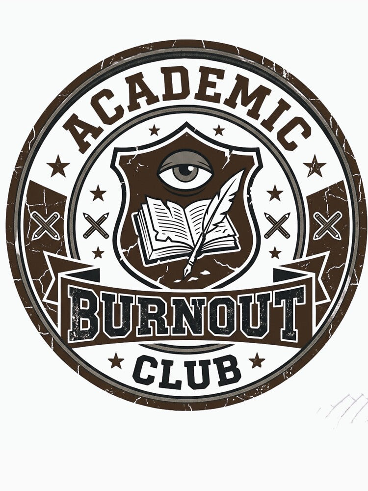 Academic Burnout Club Funny Student Shirt by Amr Darwish Graphic designer