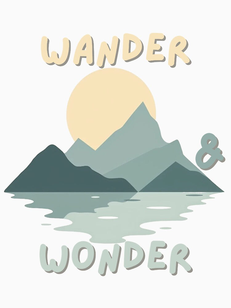 Wander and Wonder – Minimalist Mountain Sunset by PMTaurus