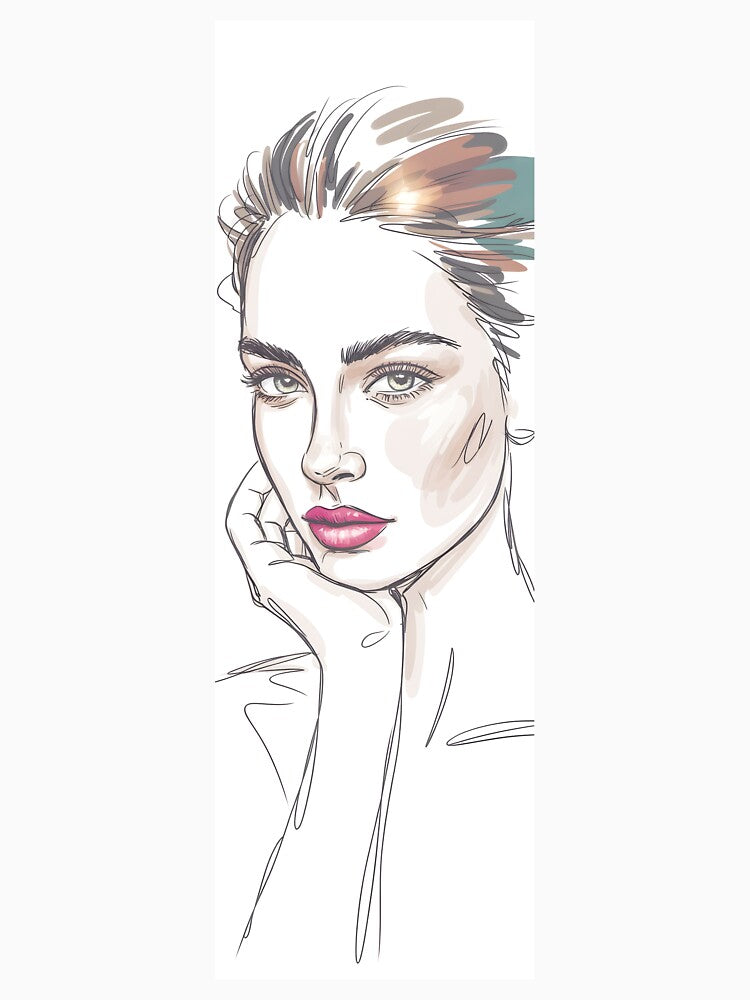 Bold Lip Line Art Portrait By Merch, Limited Edition by BRCYNTHIASHOP
