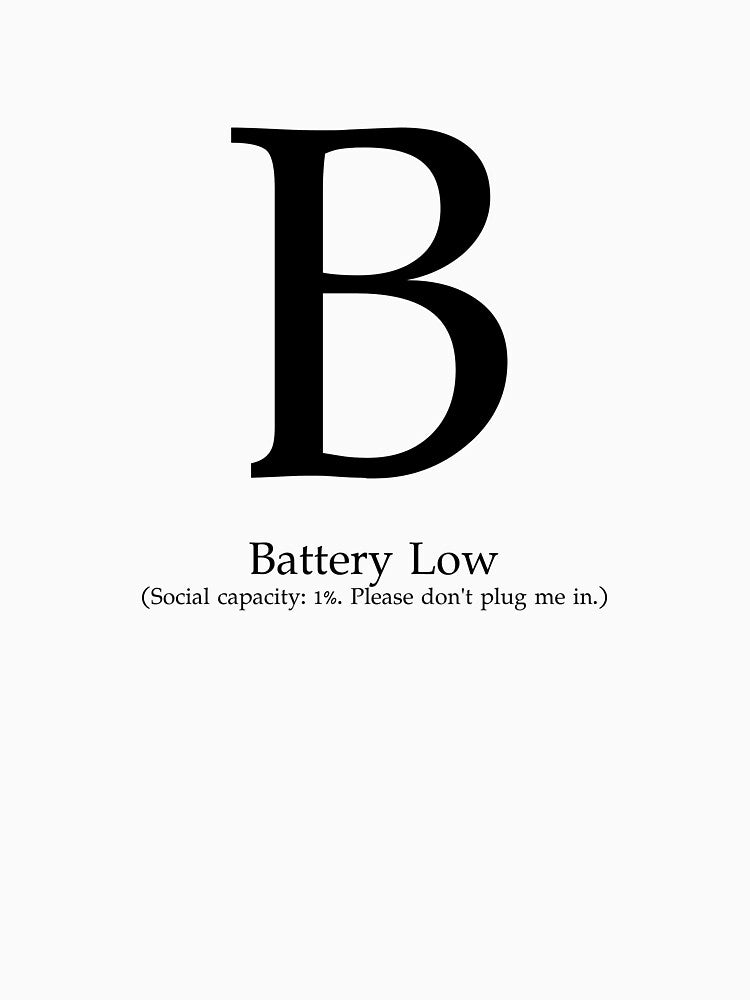 Letter B Battery Low Social Capacity by AVO-SOURCE