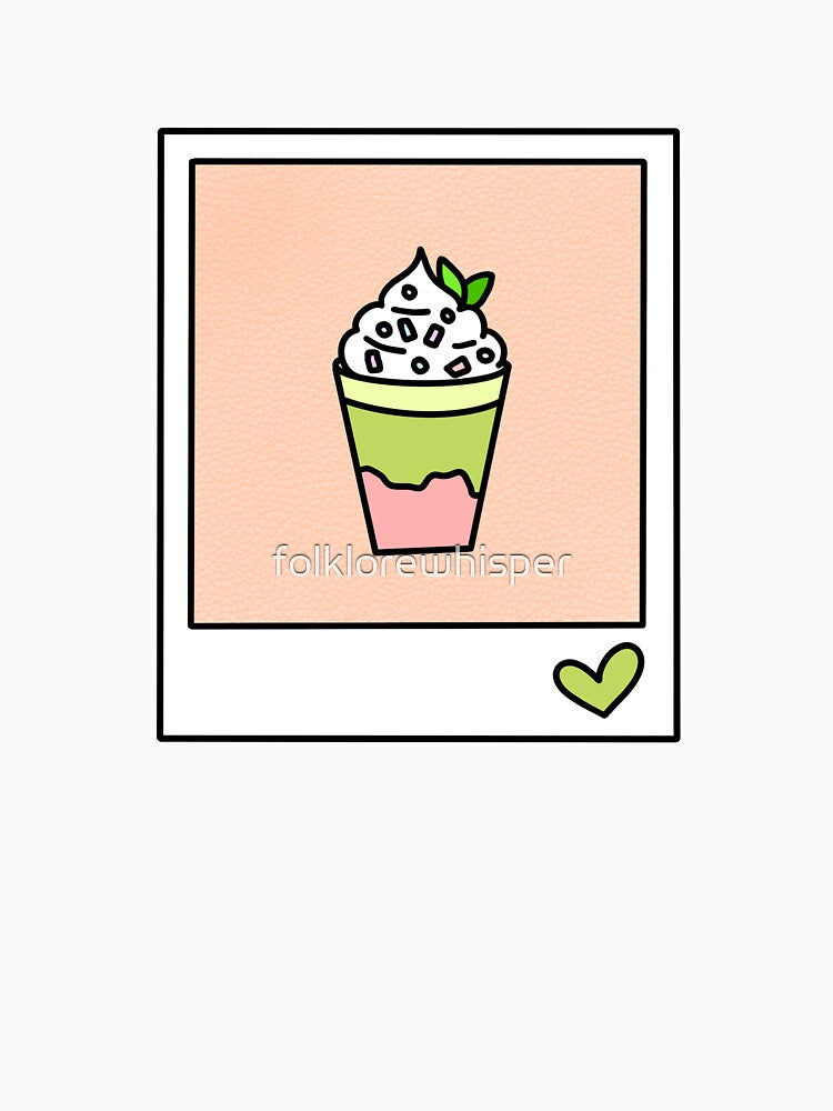 i love you so strawberry matcha polaroid - kindle stickers by folklorewhisper