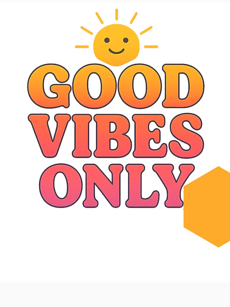 Good Vibes Only – Retro Gradient Positive Quote Design by AbigailStudio