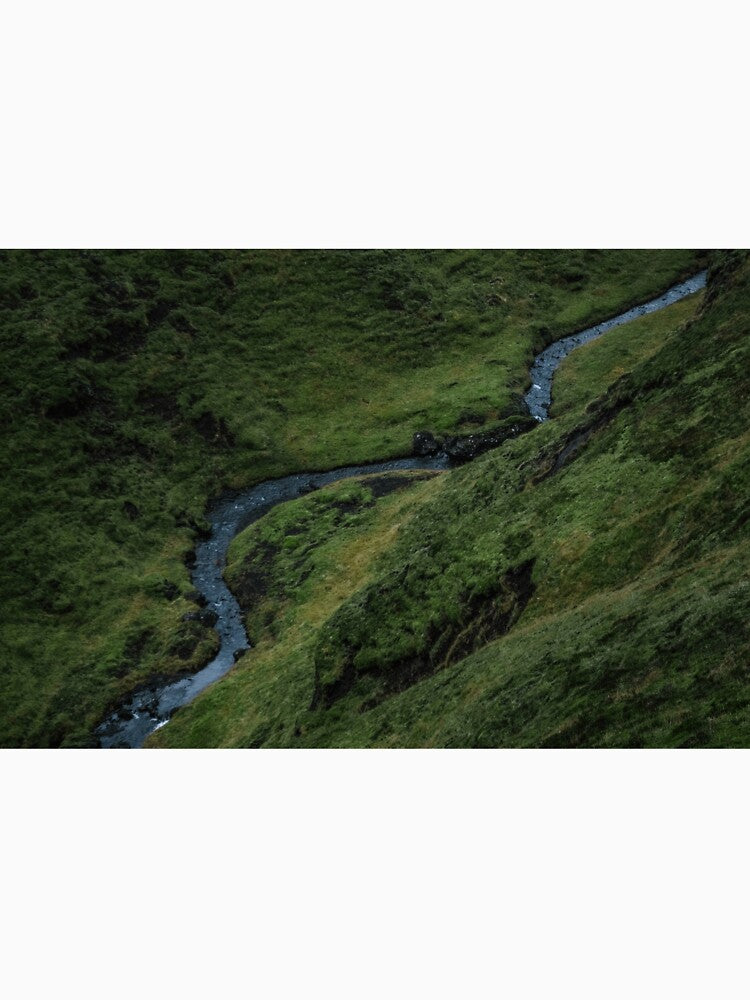 Winding river flowing through a lush green valley in Iceland – Landscape Photography by regnumsaturni