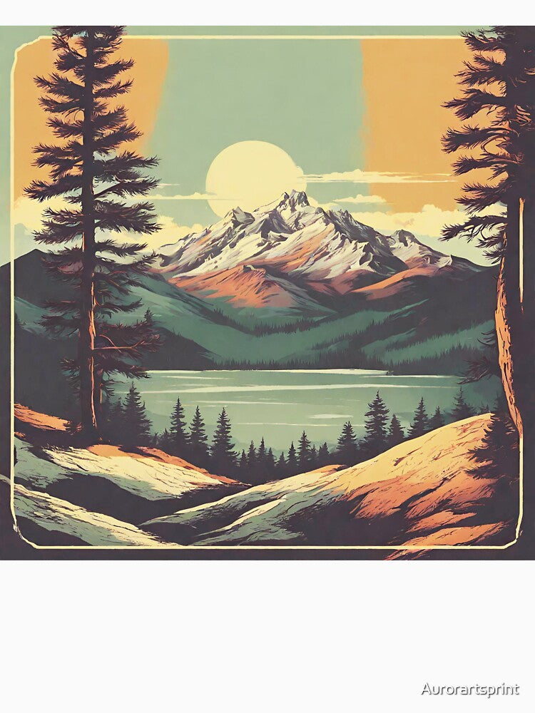 “Echoes of the Past: Snowy Mountains, Dreams of Yesteryear” by Aurorartsprint