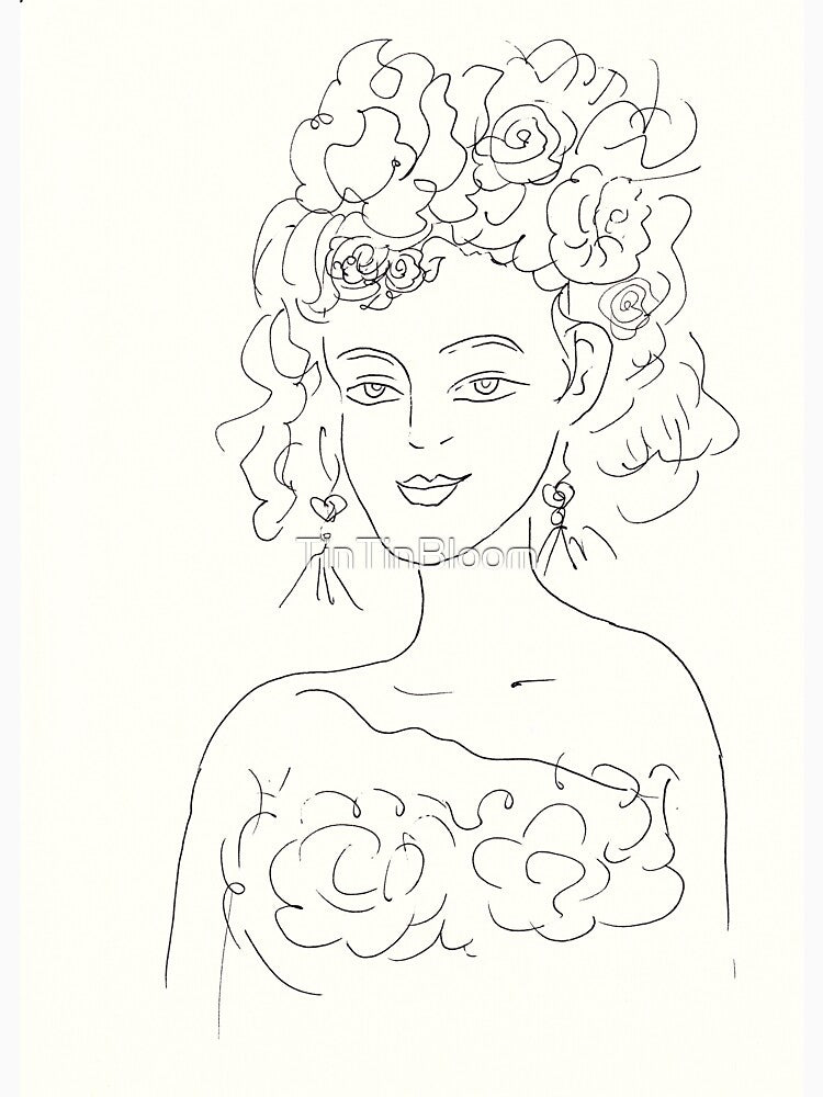 Botanical Line Art Print by TinTinBloom