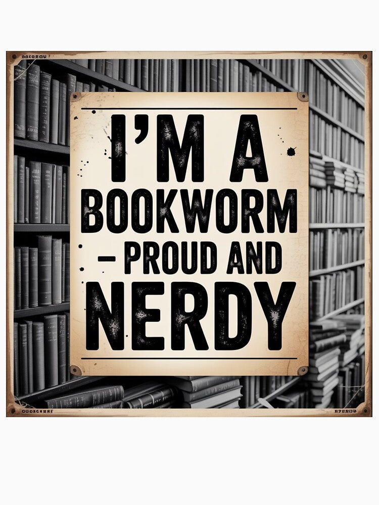 I’m a Bookworm Proud and Nerdy – Vintage Reading Lover Librarian Gift by NO-STUDIO