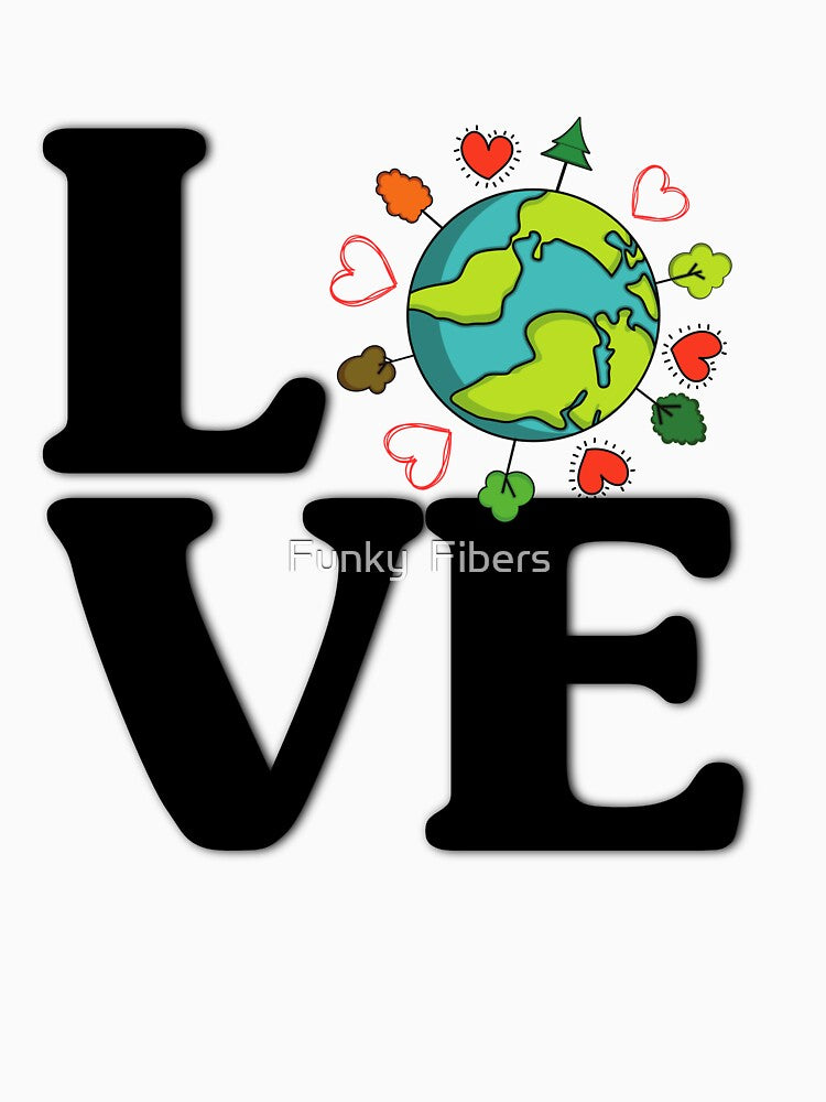 Love Planet Earth by Funky  Fibers