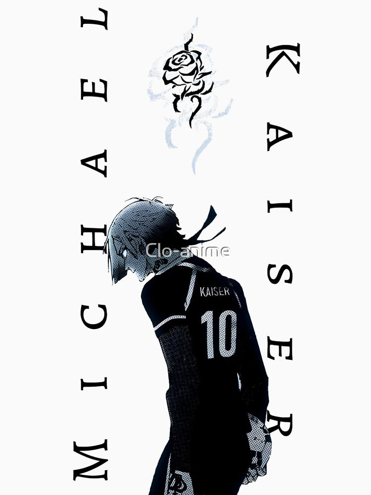 Michael Kaiser Blue Lock No.10 Aesthetic Manga Poster – Halftone Anime Art by Cloanime Art