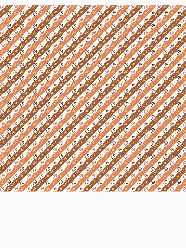 Whimsical Swirl & Star Stripes – Hand-Drawn Retro Earth Tone Pattern by Artsprint941