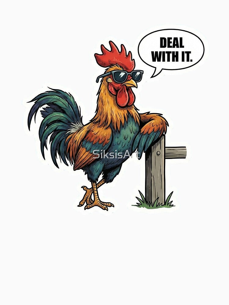 Rooster Meme - Deal With It by SiksisArt