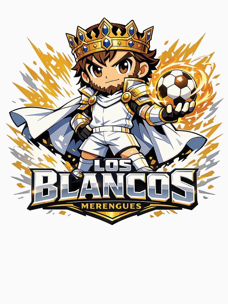 Los Blancos King Football Mascot  Real Madrid Majestic Chibi Royal Esports Graphic by Aekkaporn