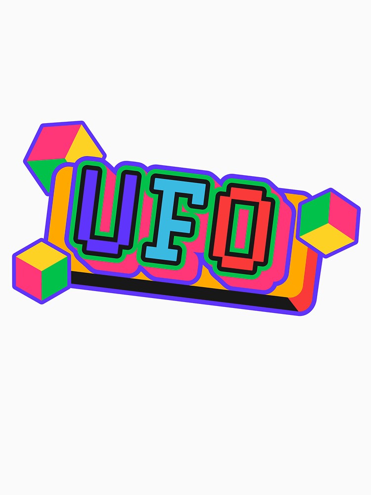 Colorful UFO Block Letter Sticker by johanthonsy