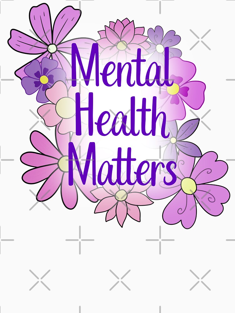 Mental Health Matters Floral Affirmation in Purple by CottoVerdi
