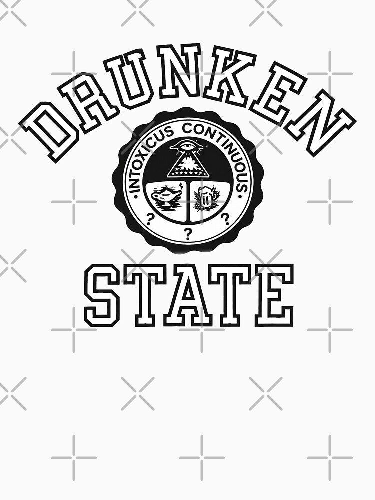 Vintage 1980s Drunken State College Graphic by Tonyv773