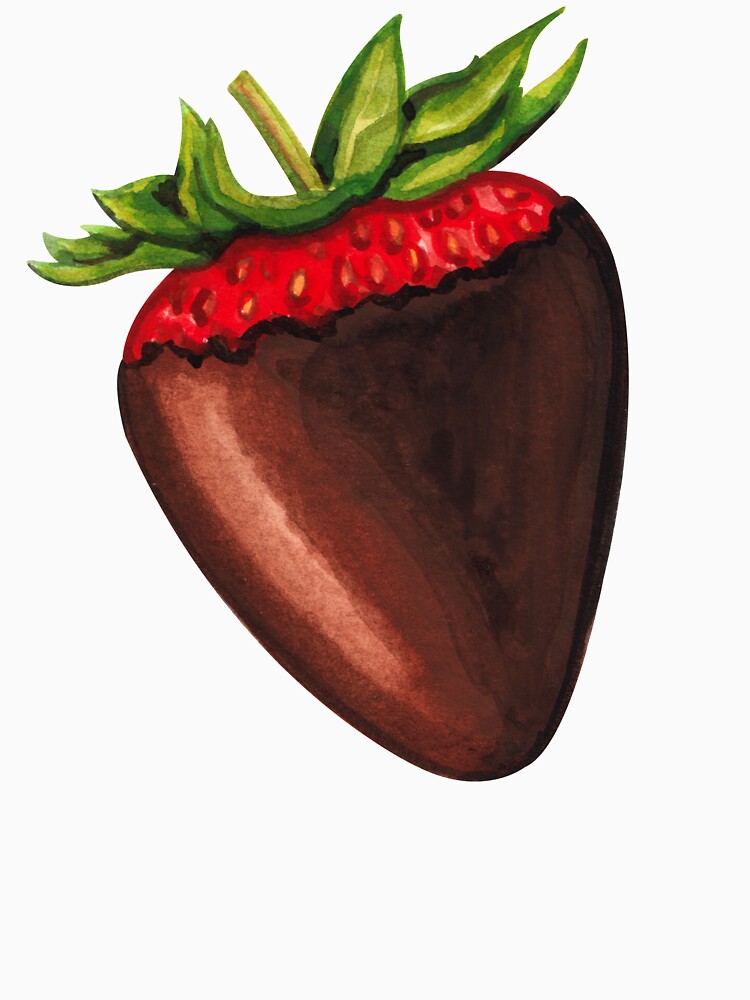 Chocolate Covered Strawberry Pattern - Black by Kelly  Gilleran