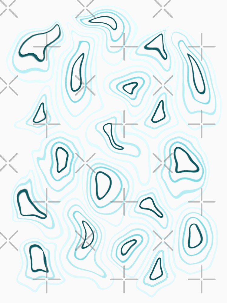 Green Minimalist Geode Drawing by velvetearth