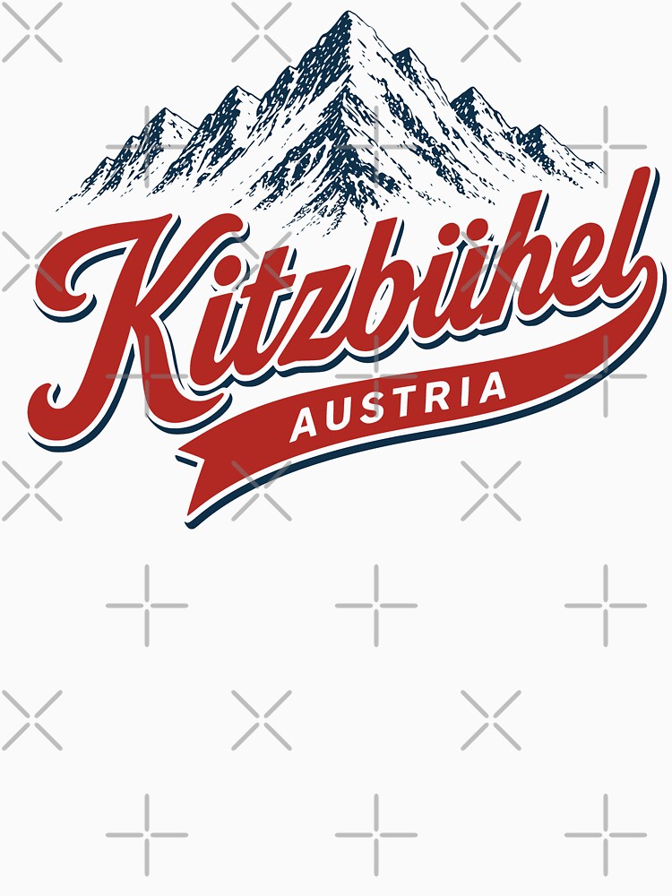 Kitzbühel Austria Mountain Ski Resort Retro Alps Graphic by JackCurtis1991