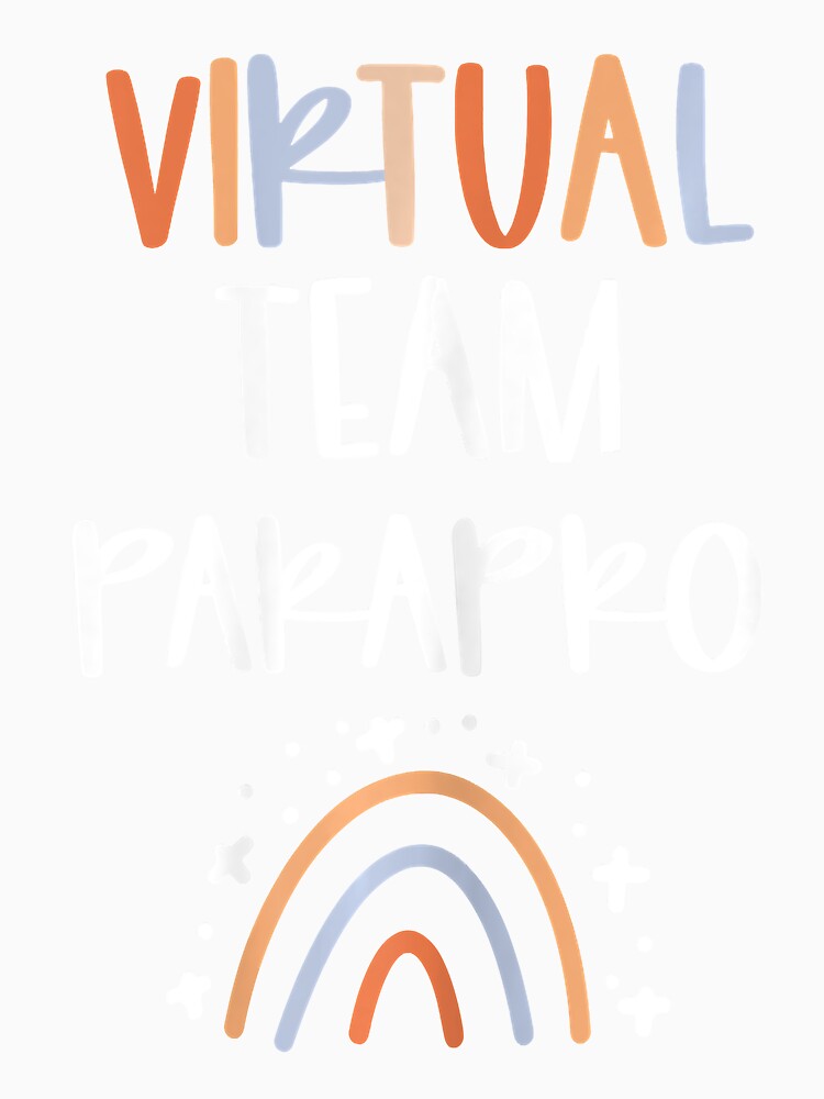 Paraprofessional Teacher Gift Virtual Team Pararpro Rainbow by Lykhota97