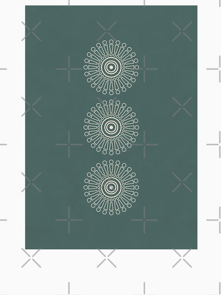Simple Circle, Abstract Aztec Inspired Art by technicolorable_art