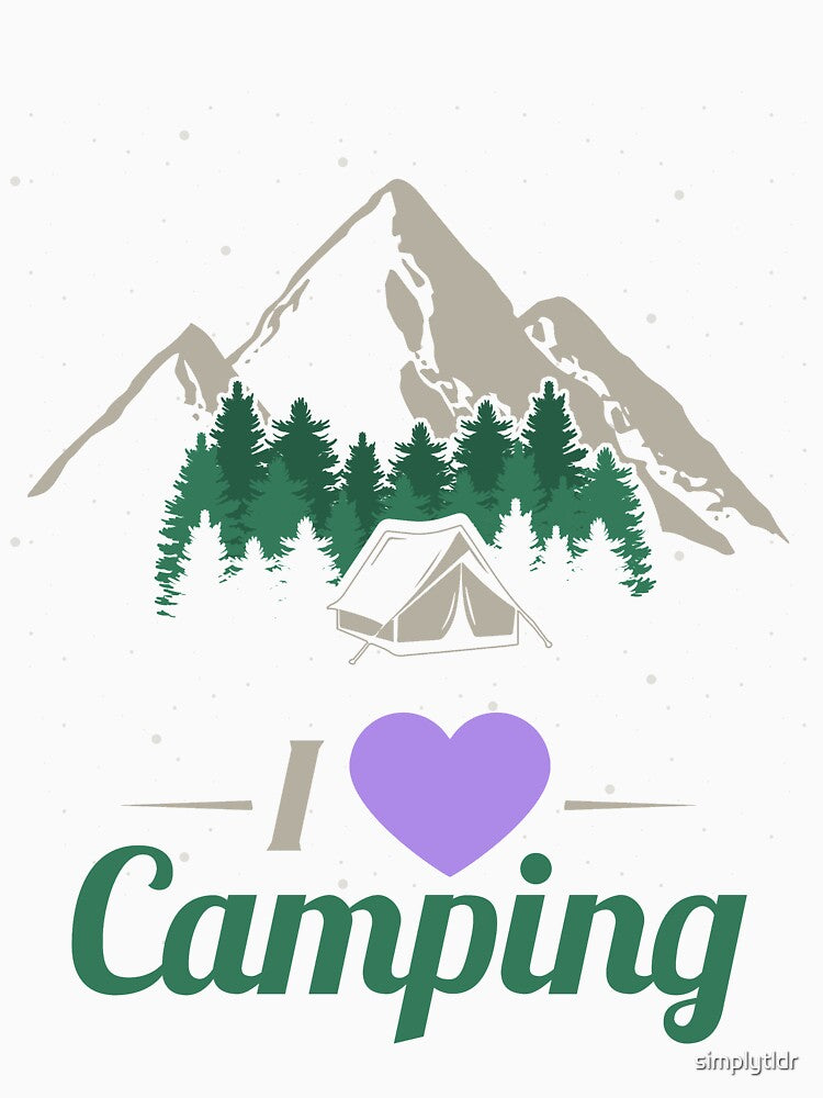 I Love Camping Funny Summer Outdoor Nature Gift by simplytldr