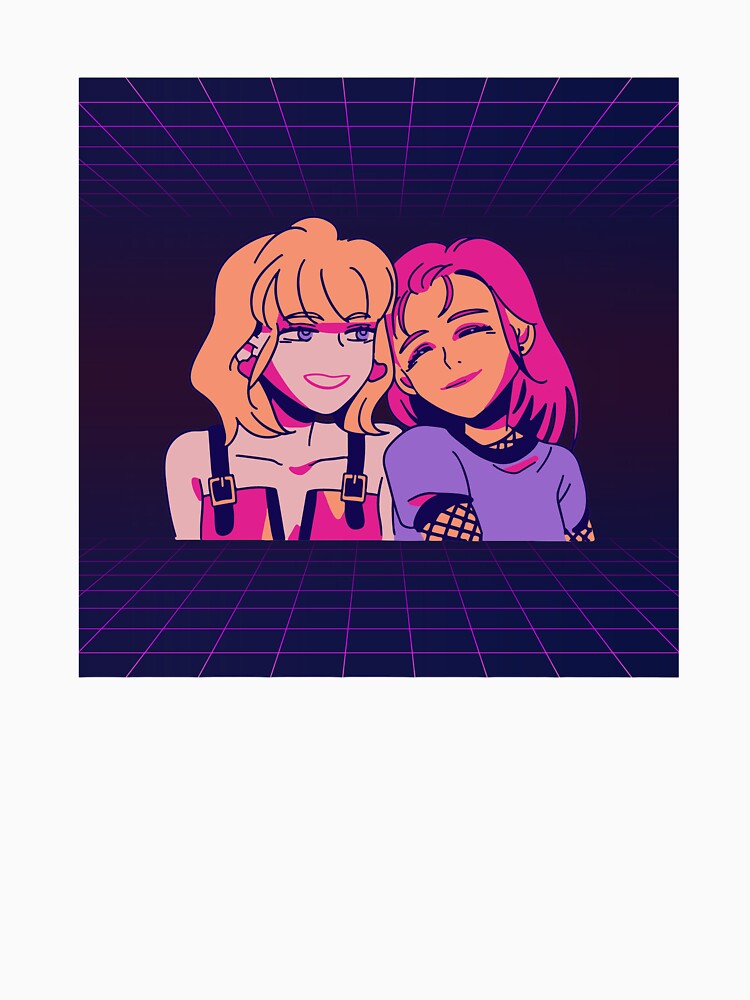 90s Retro Anime Vaporwave Kawaii Neon Girls by lycancorvus