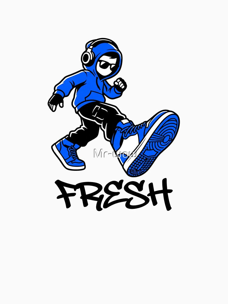 Minimalist Oversized Sneakers Boy Blue Hoodie by Mr-wow