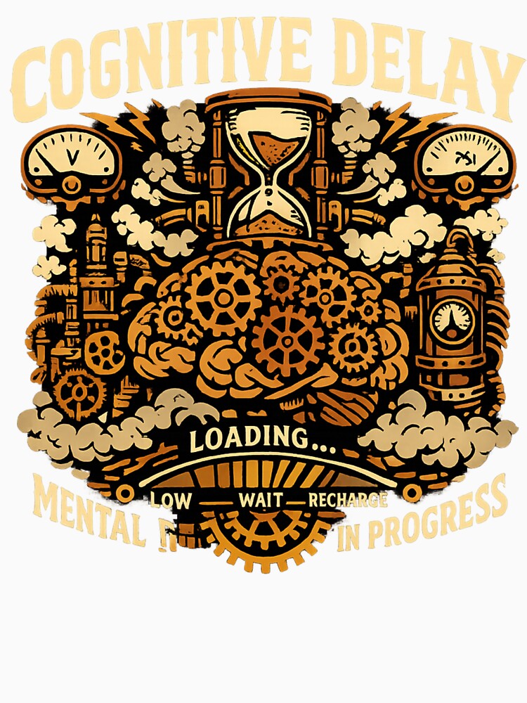 Steampunk Cognitive Delay Mechanical Brain Gear Art by axiksa10