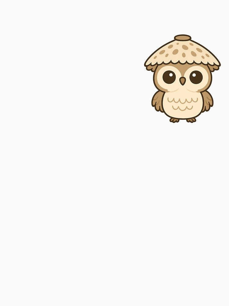 Owl Parasol Mushroom – Cute Kawaii Sowa by RedLeafStudio