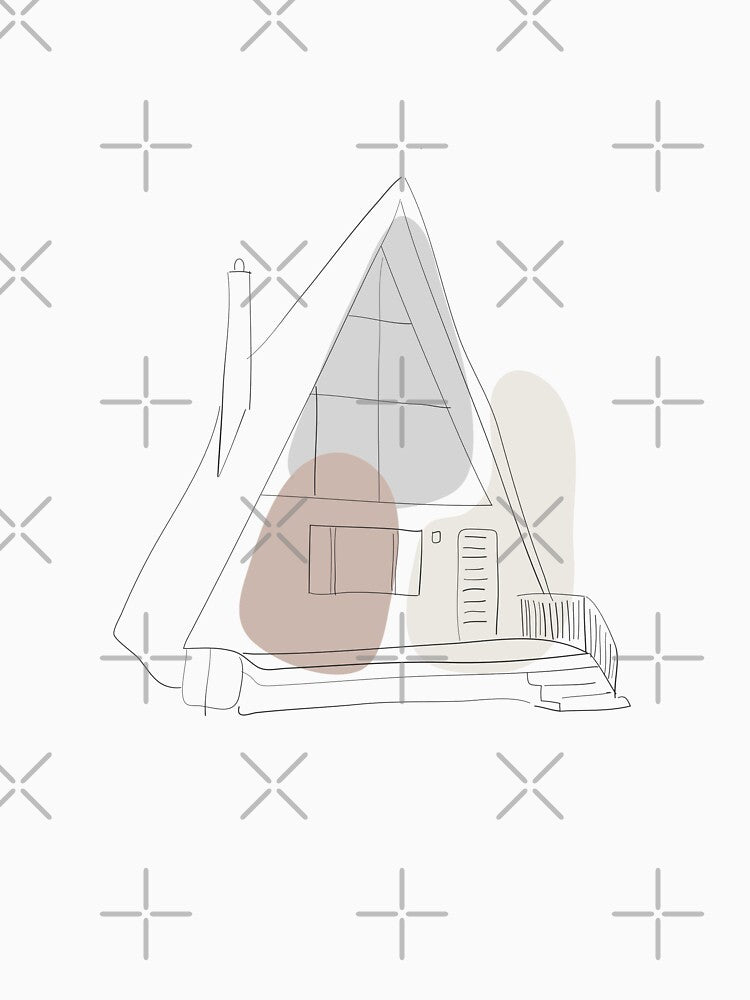 Tiny House Line Art by wallflowerbee
