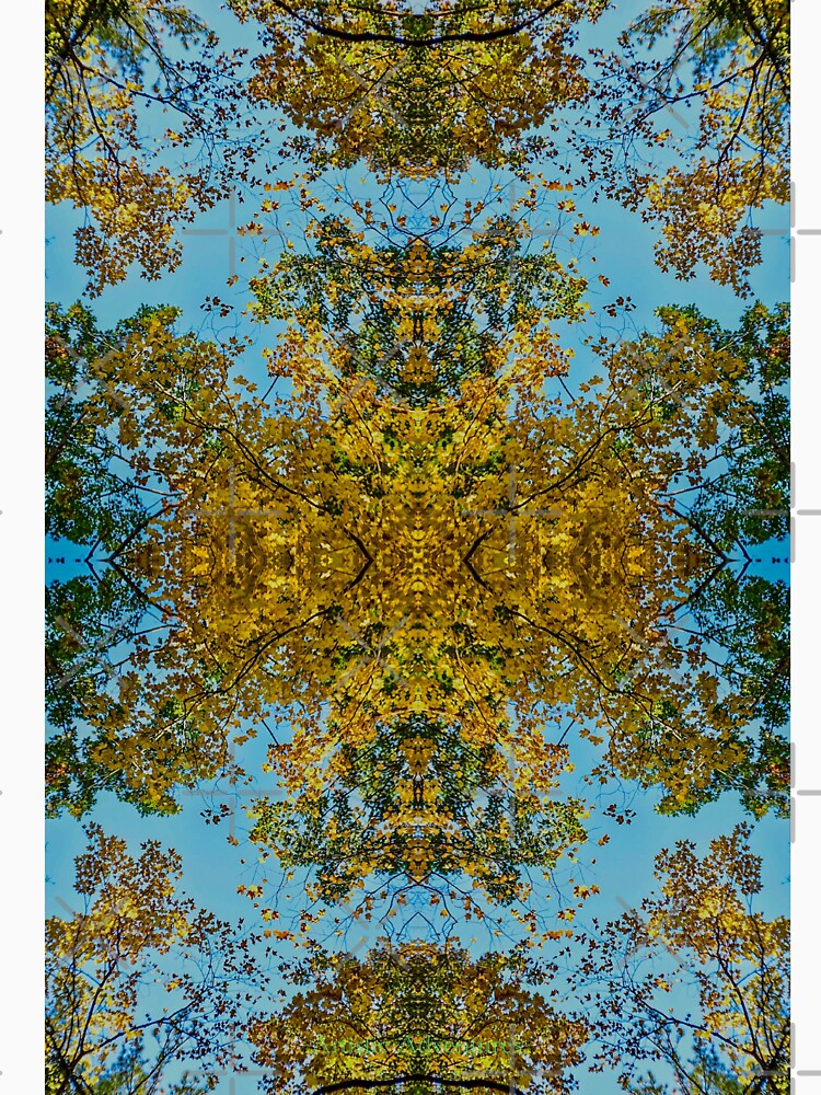Psychedelic Sacred Geometry Autumn Mandala – Visionary Fall Canopy by aadventures