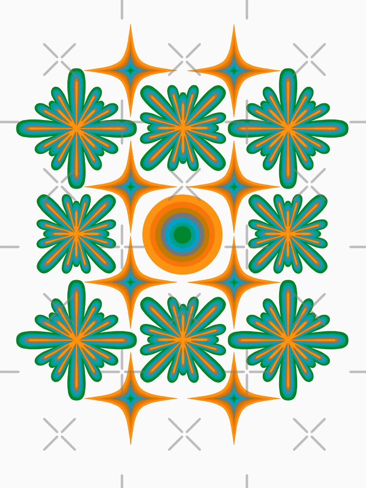 Retro Dream - green and orange by TheGuidedPixie