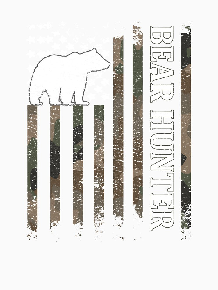 Bear Hunter American Flag Bear Hunting Lover by taaddison50