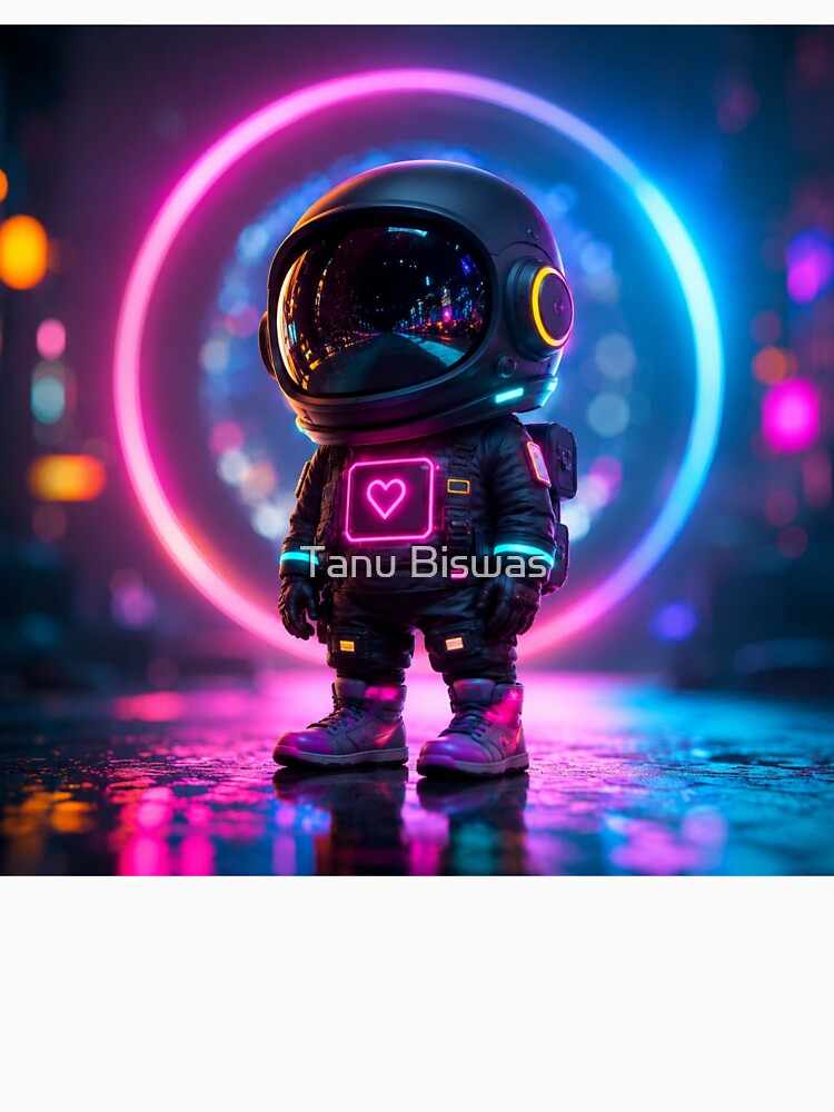Neon Orbit Astronaut by Tanu Biswas