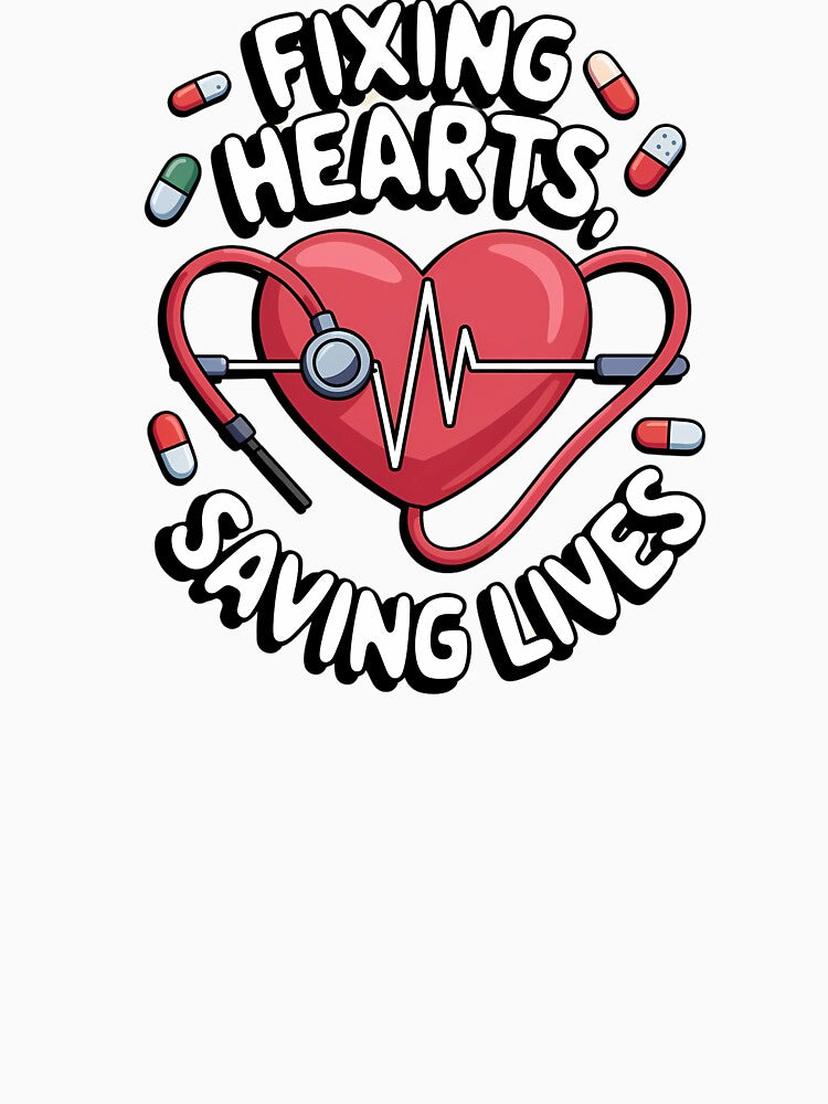 Fixing Hearts, Saving Lives - Valentine's Day Gift for Doctors by VioladesignByRW