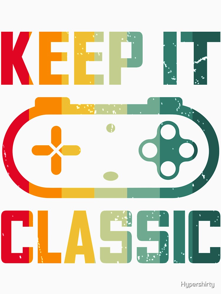 Classic videogame controller retro gaming by Hypershirty