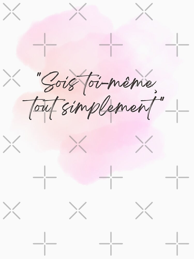 Simply be yourself in French with a pink cloud by PausePapote