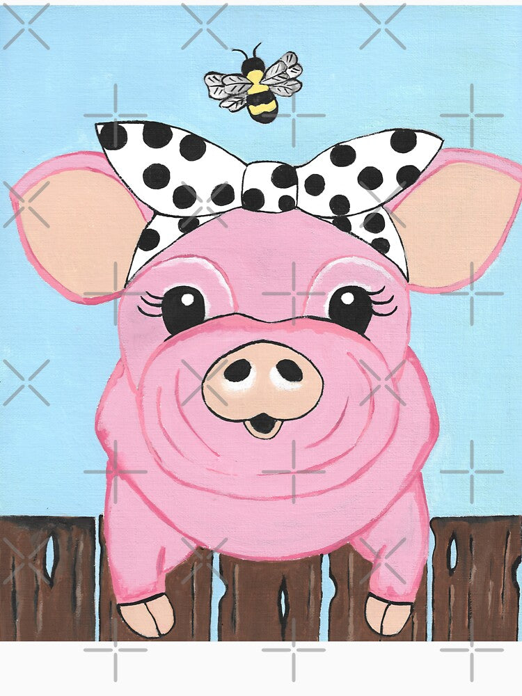Stylish Cute Pig by Sartoris Art