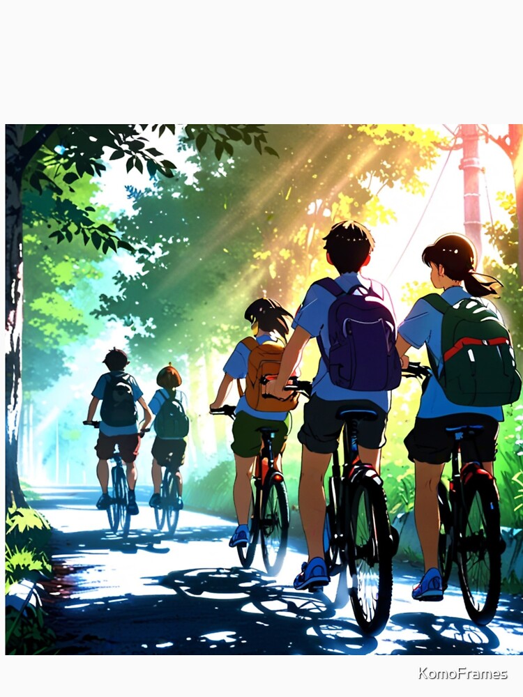 "Summer Ride | Anime Friends on a Bike Journey" by KomoFrames