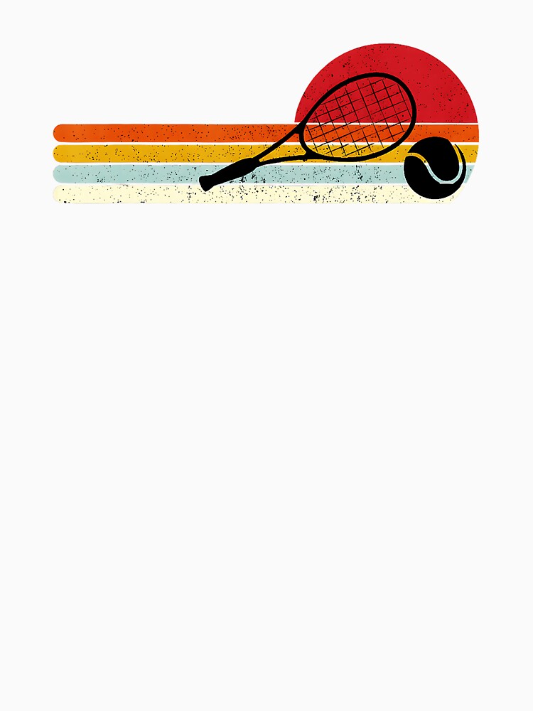 Vintage Tennis Sunset Retro Racket Silhouette by WayTBeenkenArt