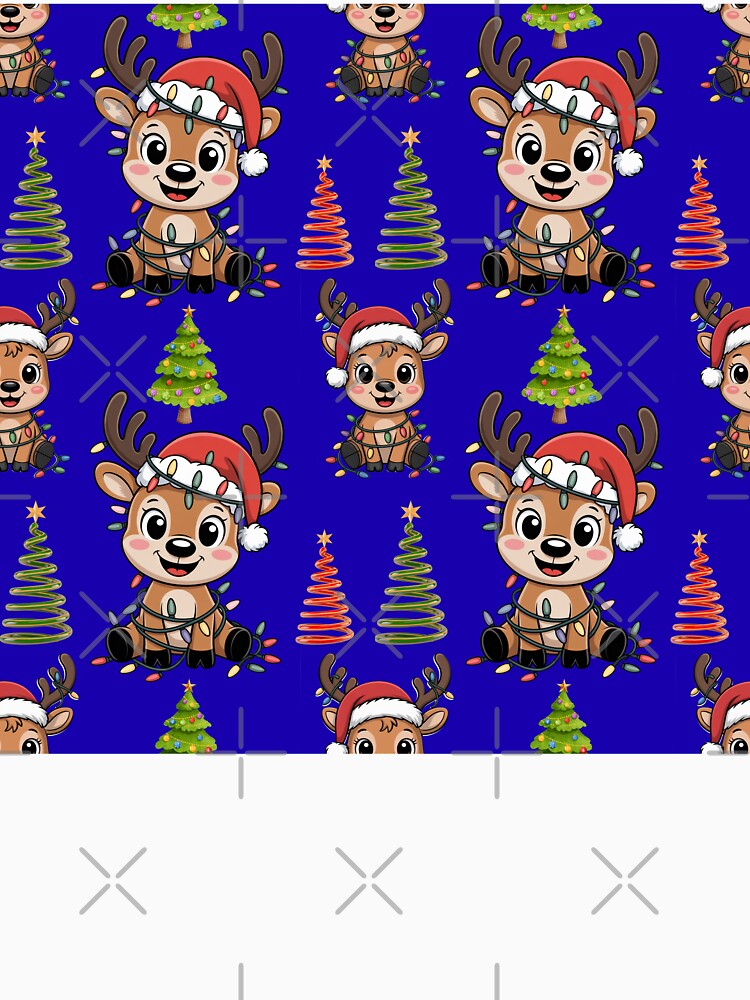 Merry Reindeer & Colourful Trees Seamless Artwork by Grang Art Artistic Designs