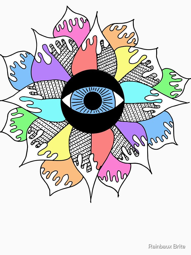 Pastel Eye Flower by Rainbaux Brite