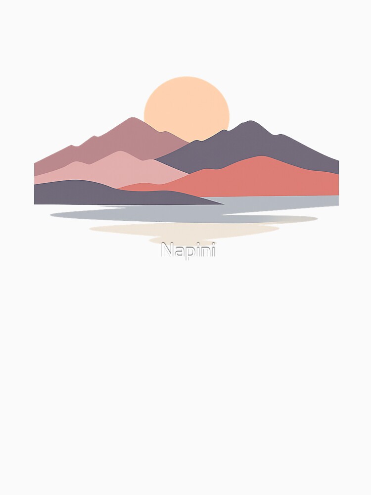 Minimalist Mountain Sunset by Napini