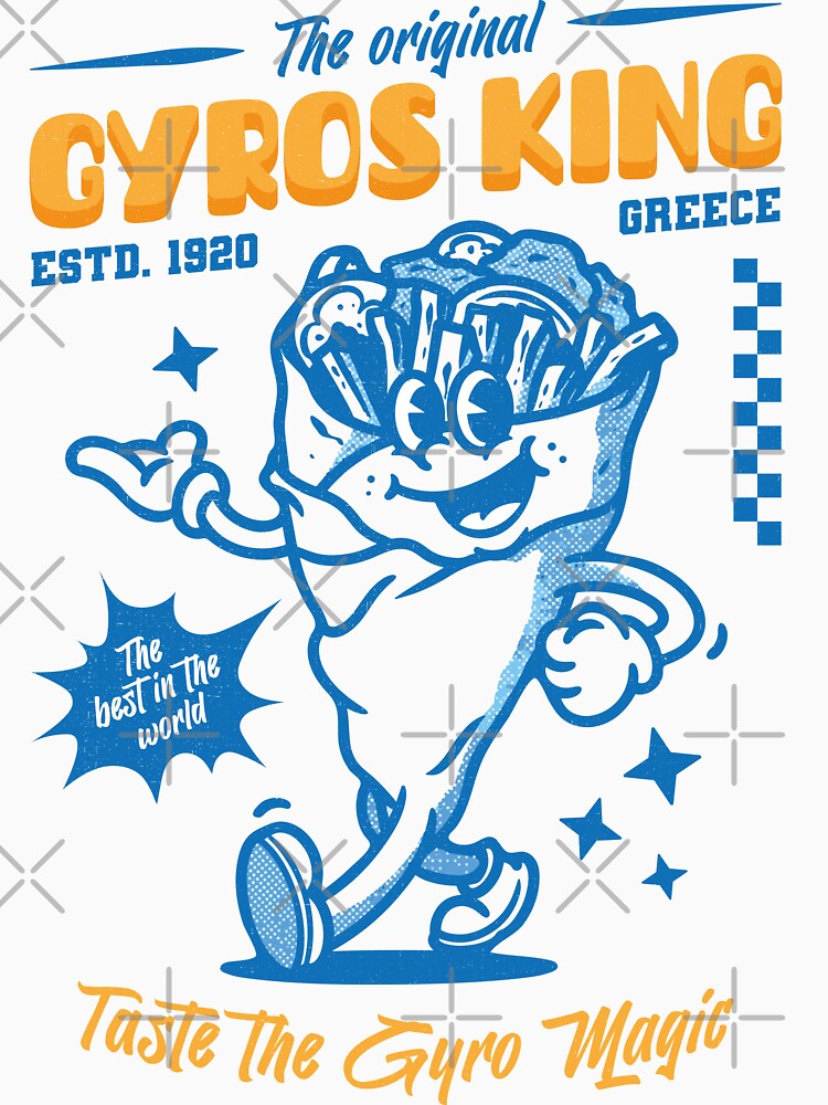 Greek Gyros Retro Mascot Tshirt by GreekTs