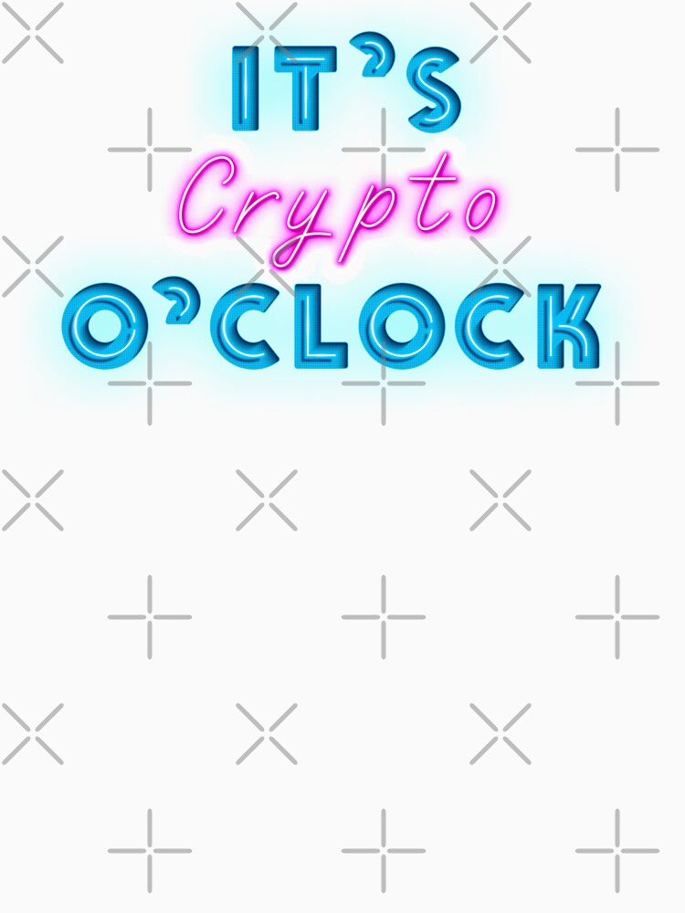 It is Crypto O`clock Cool Neon Sign For Bitcoin Hodlers by Urosek