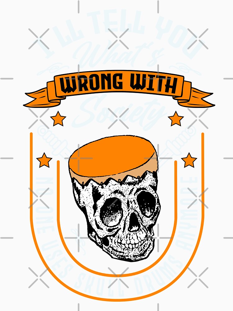Vintage Wrong Society Skull Drum Horror Drummer Gift by TheAplus