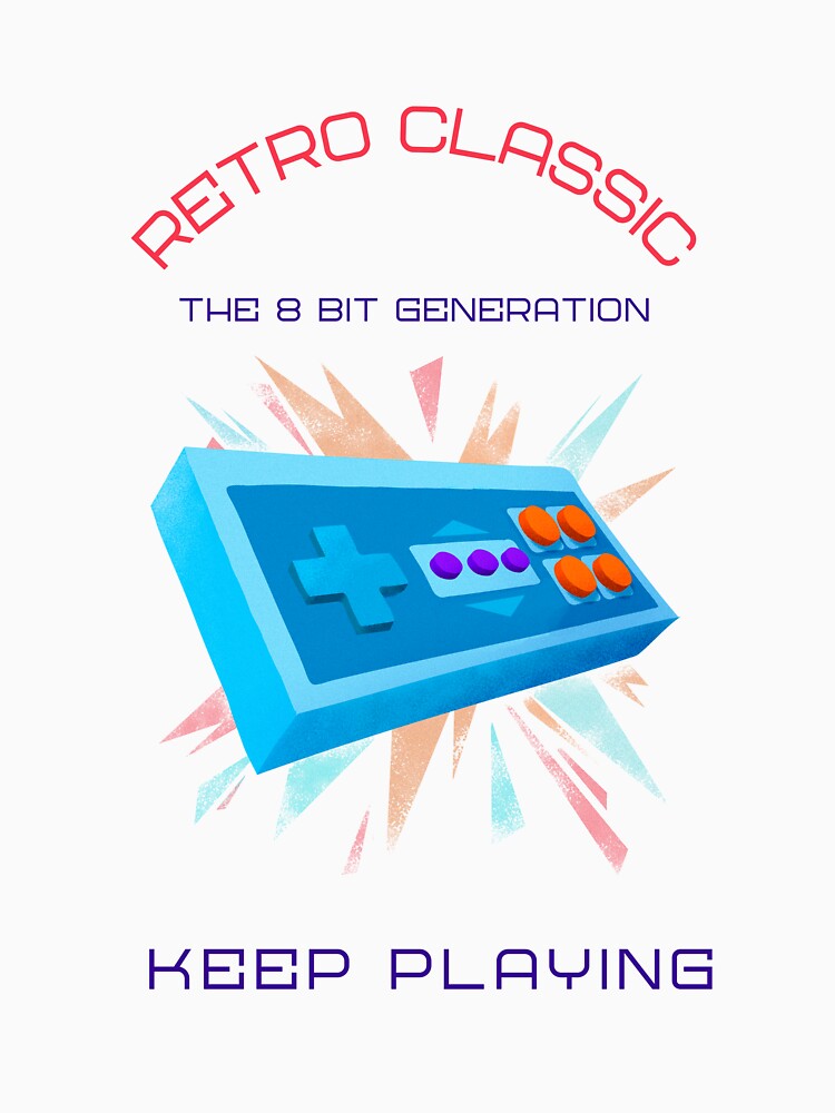 Gaming controller retro classic 8 bit generation by dreamwearprints