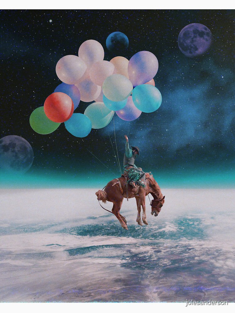 Space Cowboy Surrealism Collage by julesanderson